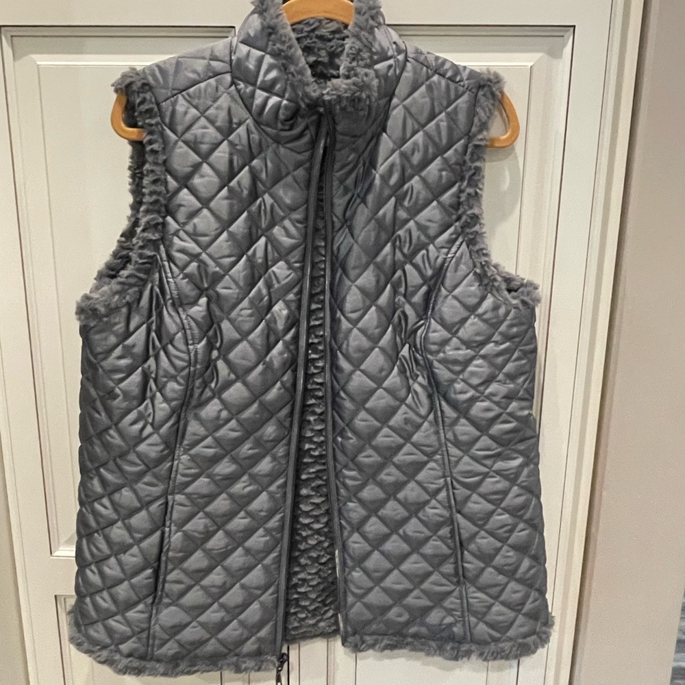 Gray Quilted Women's Vest